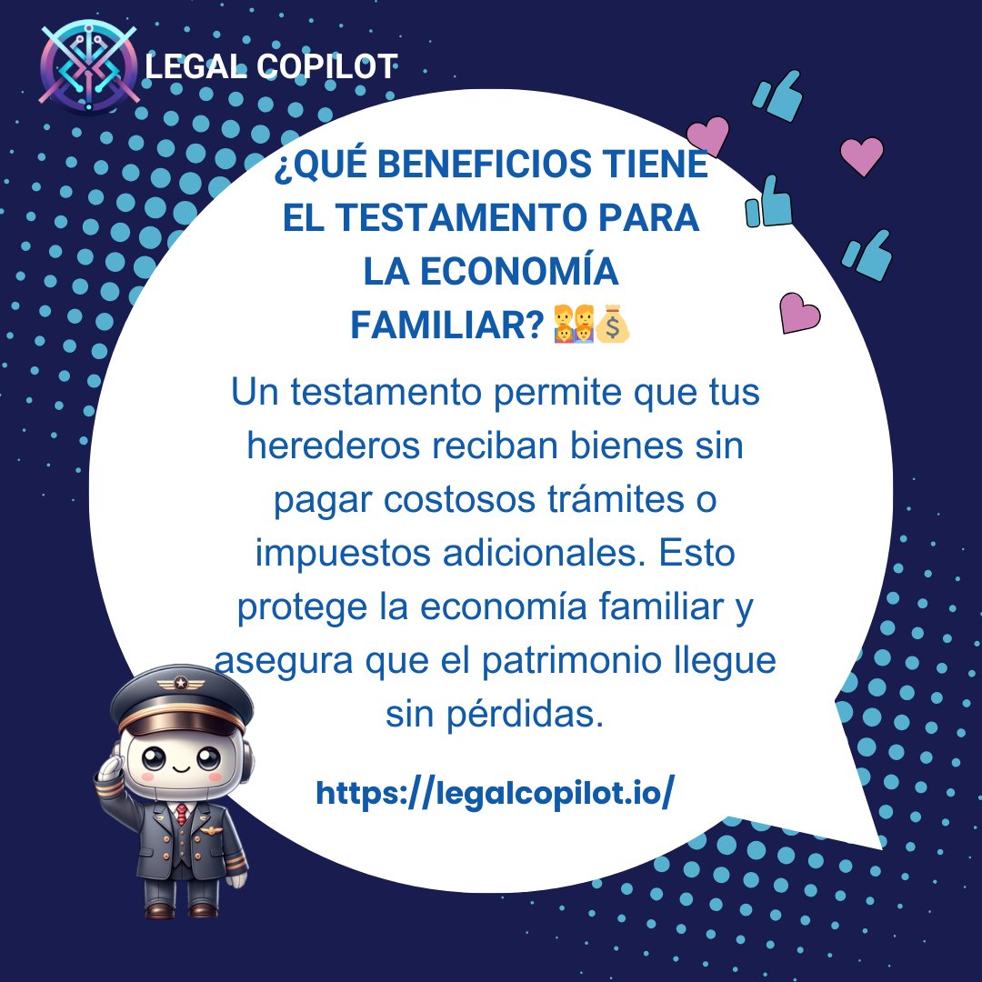 legal_copilot's tweet photo. 🔒 No dejes tu herencia al azar. Con nuestro simulador, podrás crear un plan claro que proteja a los tuyos. ¡Prueba ahora y asegúrate de que nada quede sin resolver! https://t.co/QWIZ81PiDs #TestamentoSeguro #HerenciaProtegida #Testamento #LegalCopilot https://t.co/XH4fOROU5w