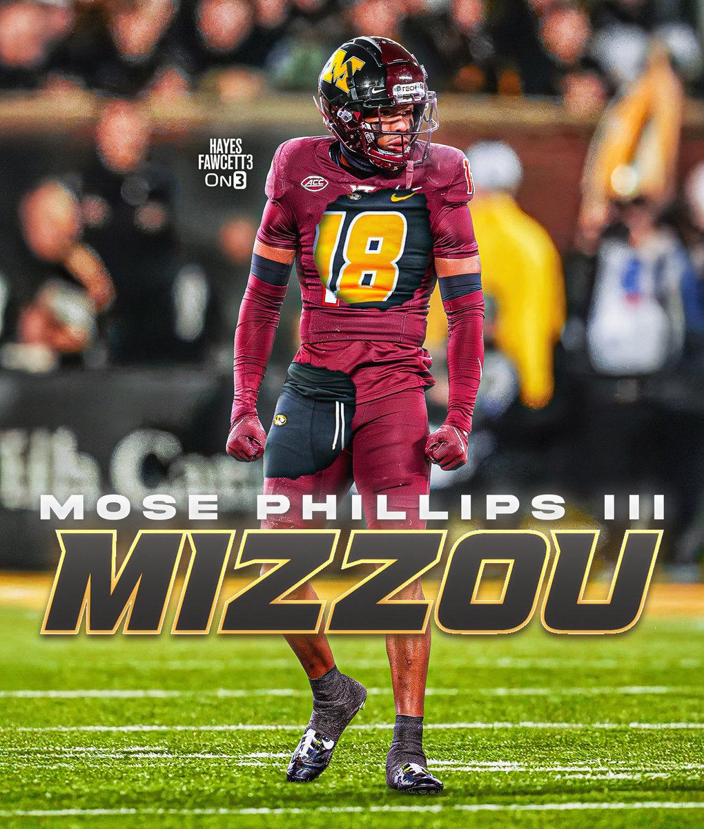 BREAKING: Virginia Tech starting Safety Mose Phillips III has Committed to Missouri, he tells @on3sports

The 6’2 195 S totaled 65 Tackles, 1 Sack, 4 PBU, 3.5 TFL, 1 INT, &amp; 1 FF this season

2 years of eligibility remaining 

on3.com/transfer-porta…