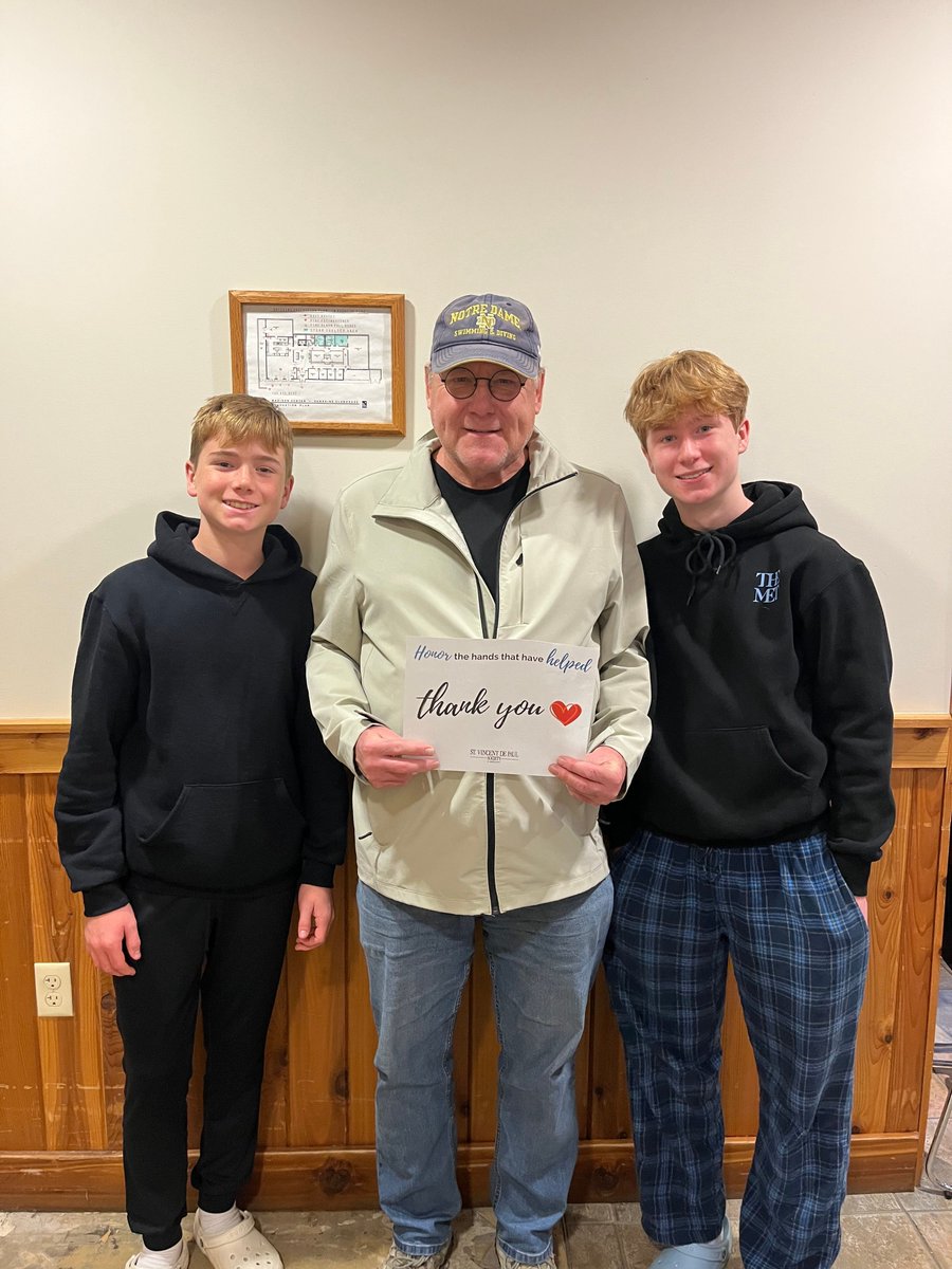 SVDPSB's tweet image. We love seeing families get involved in our mission and volunteering together! We are grateful for Brian and his grandsons who packed boxes and delivered them during home visits to neighbors in our community.

#SVDPSB #Community #HandsthatHelp