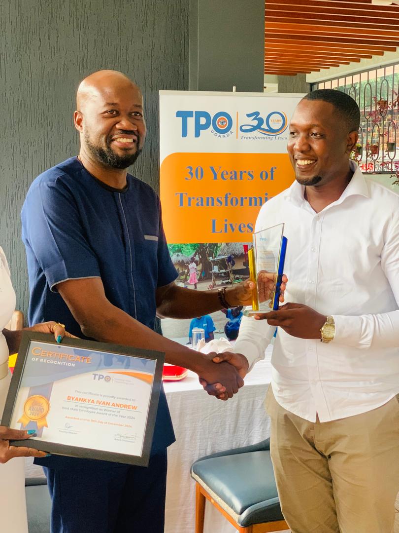 TpoUg's tweet photo. At the end, @TpoUg staff shared in the organization's focus for #2025 which is largely hinged on improving & growing human resource, diversifying funding and; data driven & client centric approaches #30YearsofTransformingLives #CelebratingEmployees #CelebratingExcellence https://t.co/uromz2RAVj