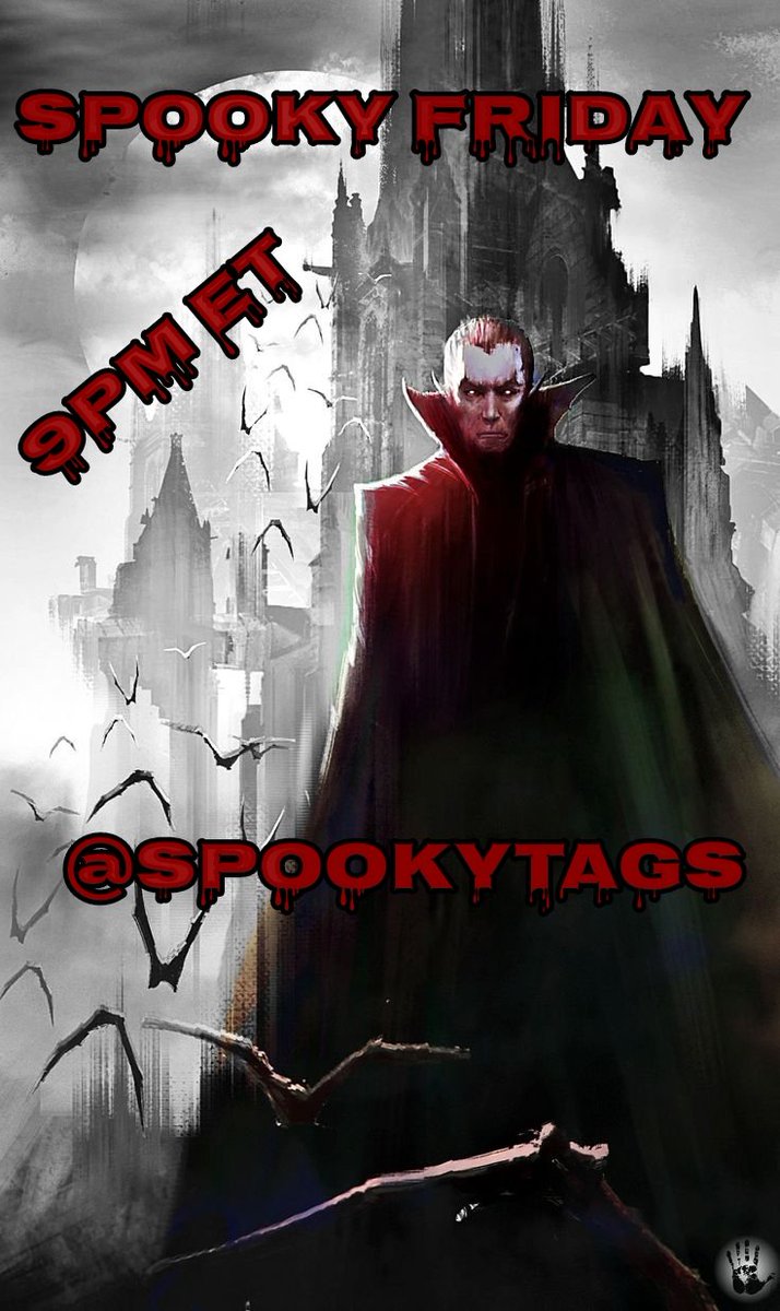 SpookyTags's tweet image. Cheers my Dears,
Friday is near and 9pm ET we're here to make your Friday Spooky with our #Horror themed tag!
Spooksters this week are:
@Saga_Says 
@Brrrrraaaaiiins 
@PammyJC 
@rayzhell18
@danielhudsonll 
@FluffyTags 
@kyletim13 
@fleur_de_LA 
@HashtaggerKevin 
@DanielAshley13