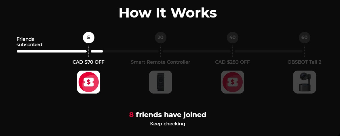 <a href="/OBSBOT_Official/">OBSBOT</a> Here's the link to sign up for email notifactions for the new 2025 camera, 60 sign ups is our goal! help a brother out :) 
obsbot.com/event/tail-2-p…