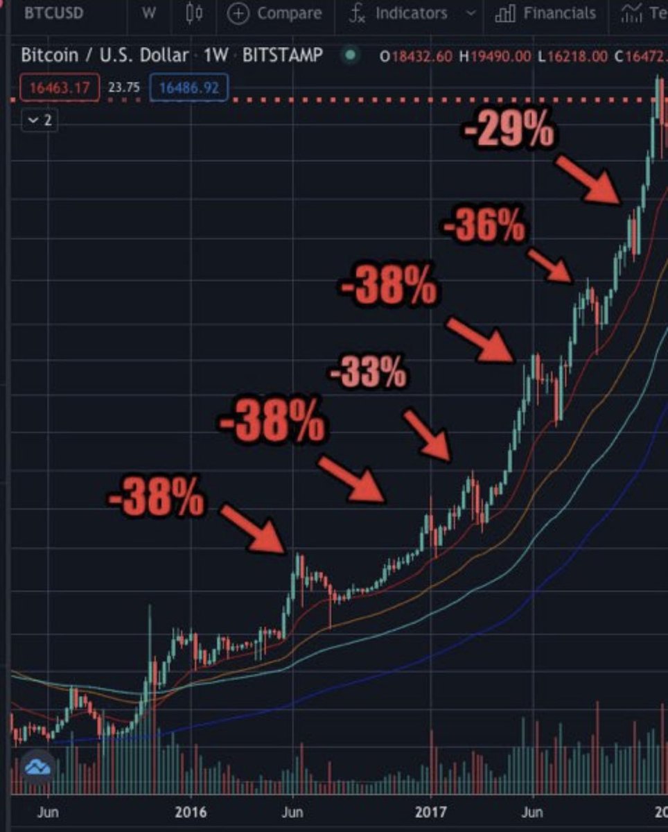 Remember this Bitcoin dip chart from back in the 2017 Bull market? If  Bitcoin is going to give us these large swings, what do you think MSTR is  going to do? The