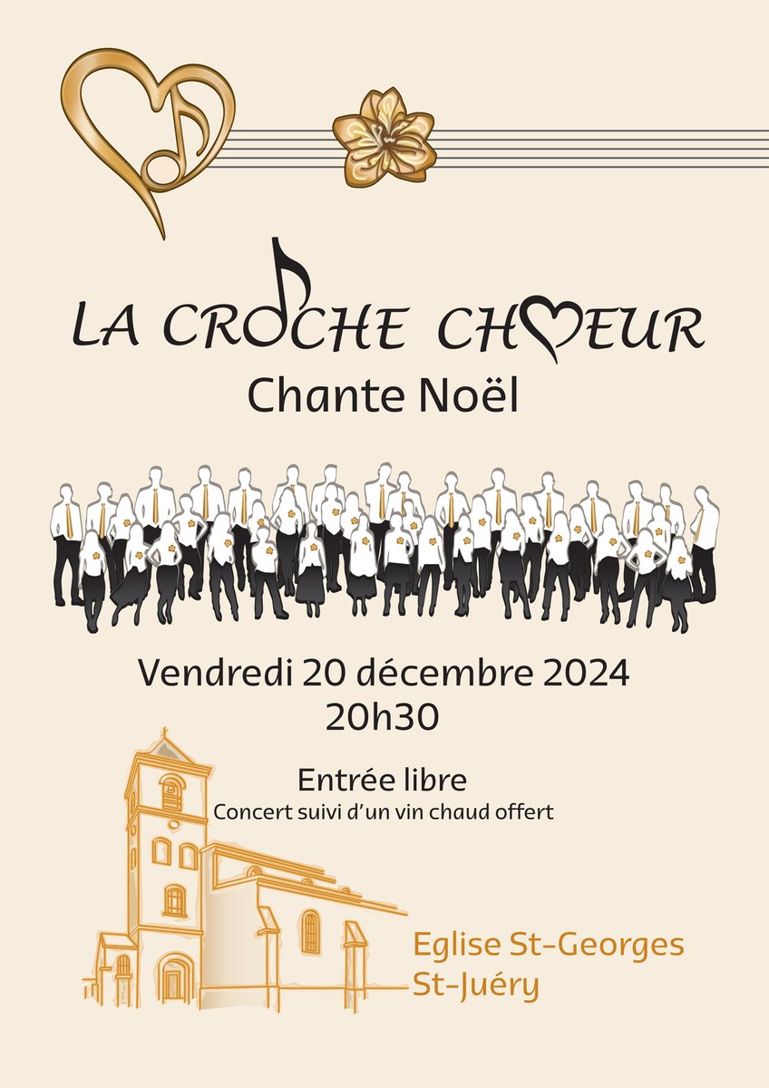 laCrocheChoeur's tweet photo. Concert de Noël vendredi 20 à 20h30
suivi d'un vin chaud offert https://t.co/Qy1smqiMLA
