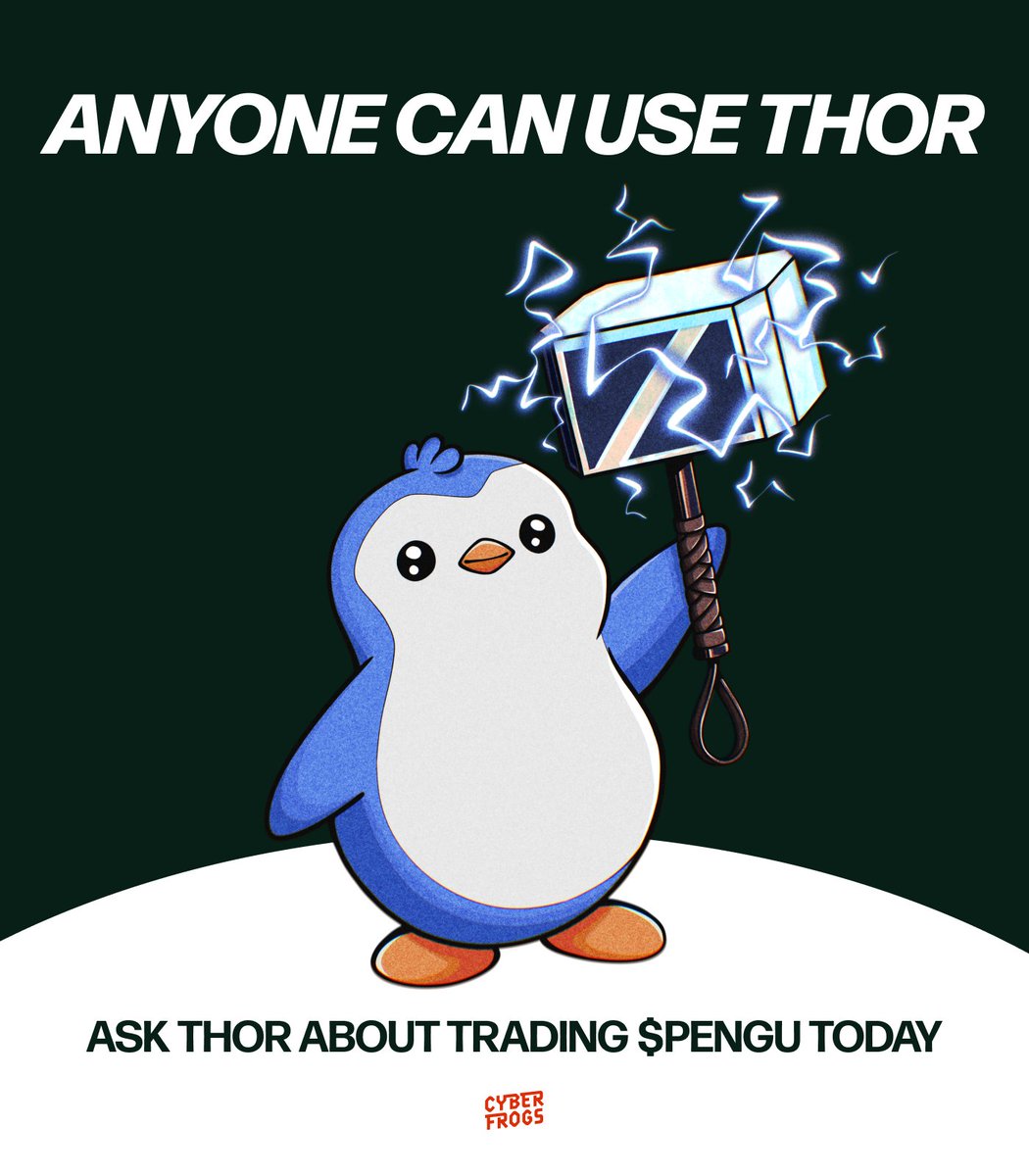 ASK THOR for $PENGU signals and find the buying opportunities where AI sees it! 

Thank you <a href="/pudgypenguins/">Pudgy Penguins</a> for sending $PENGU across Solana 💚