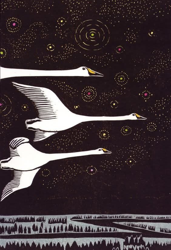 Woodcut from Keizaburo Tejima’s Swan Sky (1983).