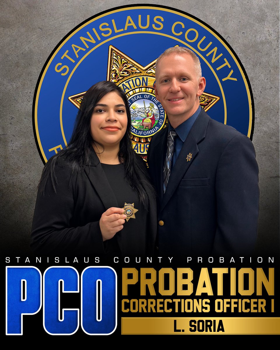 StanProbation's tweet photo. Meet our new member at Stanislaus Probation, PCO I Soria! Please join us in welcoming her to our corrections team.

We are hiring!
• Part-time and full-time positions
• No college degree required!
• Must be 21 years or older
Visit https://t.co/a8EGyqkmSD 💻
Deadline: 12/31/24 https://t.co/9TtdVFJBvT