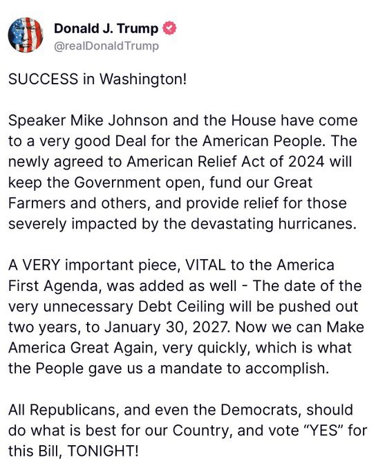 libsoftiktok's tweet photo. JUST IN from President Trump:

SUCCESS in Washington! https://t.co/cq8iymxL0L