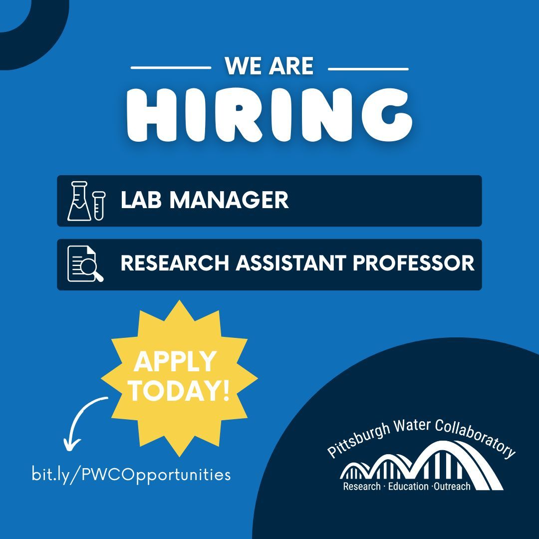 We are hiring a Research Assistant Professor AND a lab manager. These appointments will work on addressing water research challenges responsive to 21st-century societal needs. Applications are due by January 31, 2025.  Learn more and apply today: bit.ly/PWCOpportuniti…