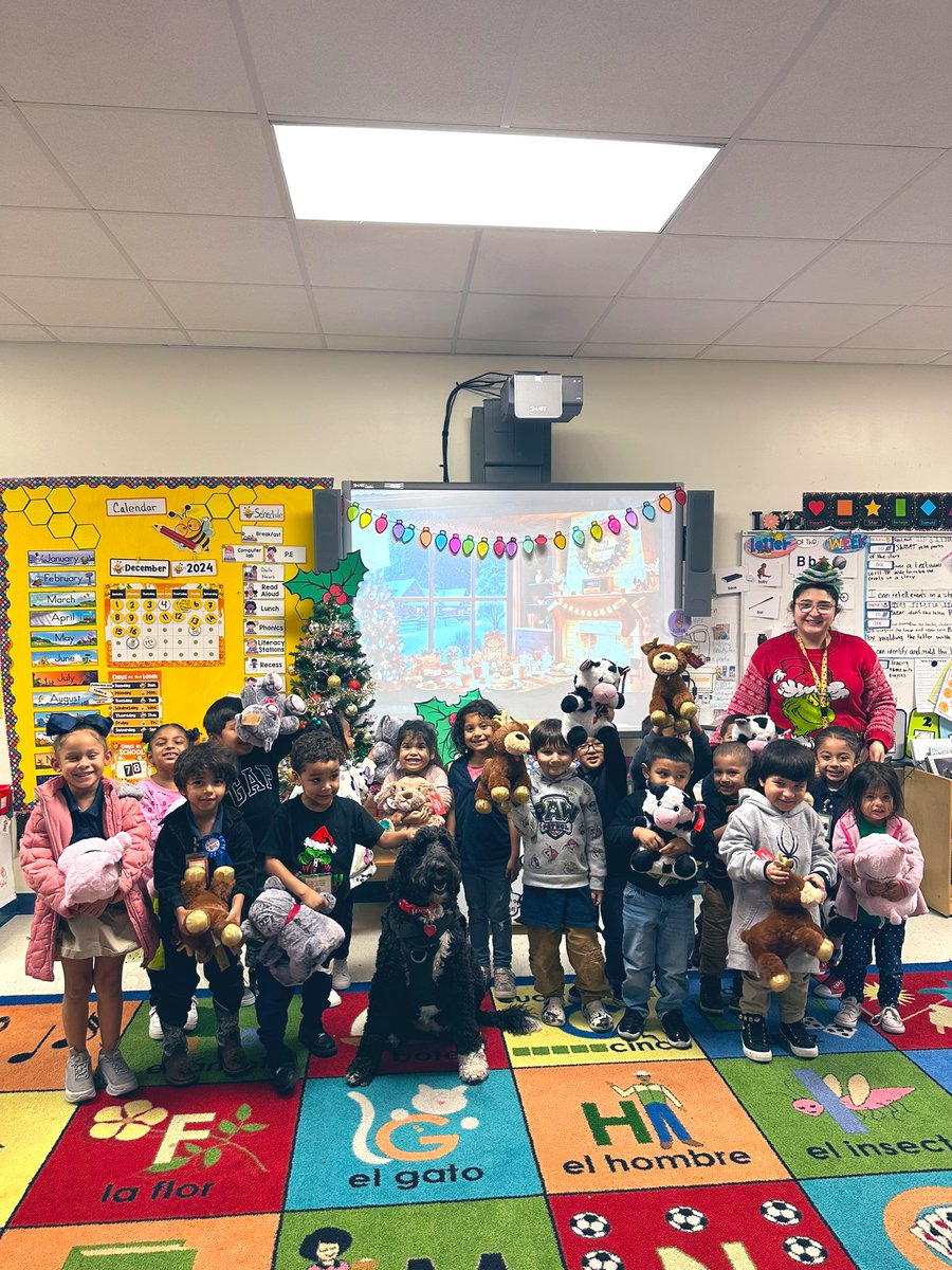 HISD PAWS (@hisdpaws) on Twitter photo Ho! Ho! Ho! What a day! Justice got to spread some holiday spirit today. Justice was in full santa mode while we visited <a href="/ShermanES1/">ShermanElementary</a> today and visited with the Pre-K and Kinder babies! We made sure each student received a plush stuffed animal! The smiles were endless! Ho! Ho! Ho! What a day! Justice got to spread some holiday spirit today. Justice was in full santa mode while we visited <a href="/ShermanES1/">ShermanElementary</a> today and visited with the Pre-K and Kinder babies! We made sure each student received a plush stuffed animal! The smiles were endless!