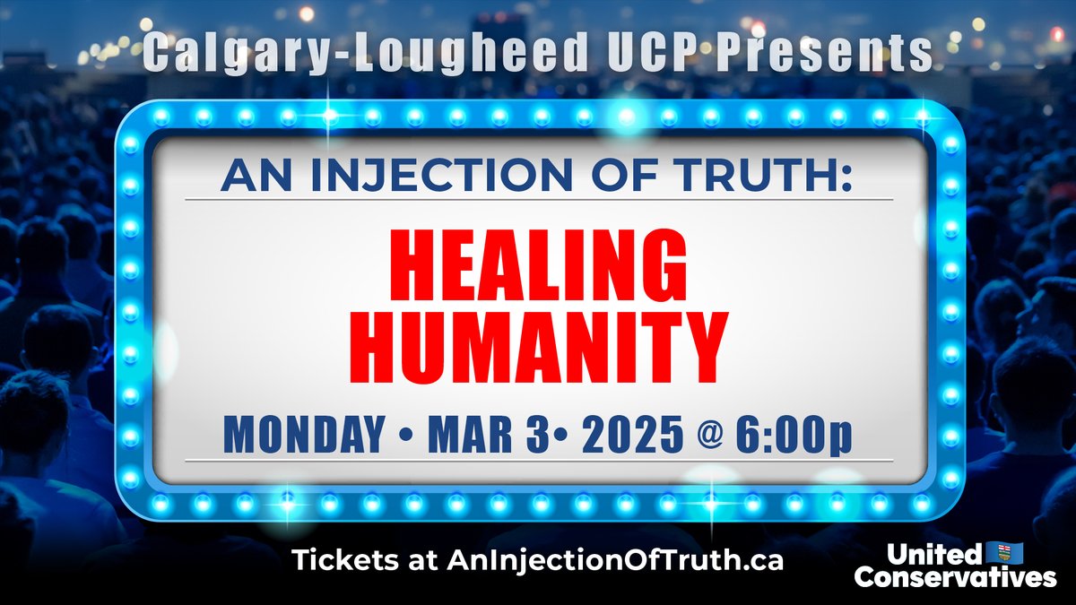 EricBouchardAB's tweet image. Tickets available now at aninjectionoftruth.ca. Hope to see you there.
