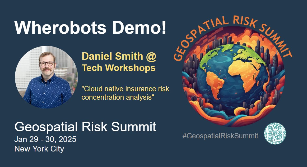 Don't miss out on the upcoming #GeospatialRiskSummit! Our very own Daniel Smith will lead a session on cloud-native insurance risk concentration analysis. Learn how to manage portfolio risk in the face of increasingly frequent extreme weather events. 🌎🔥bit.ly/3ZOG1ID