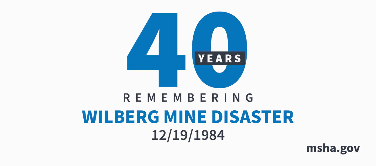 Today marks 40 years in remembrance of the 27 mine workers who lost their lives at the Wilberg Mine disaster in Emery County, Utah.

We continue to commit ourselves to creating safe and healthy workplaces for all miners across the country and U.S. territories.