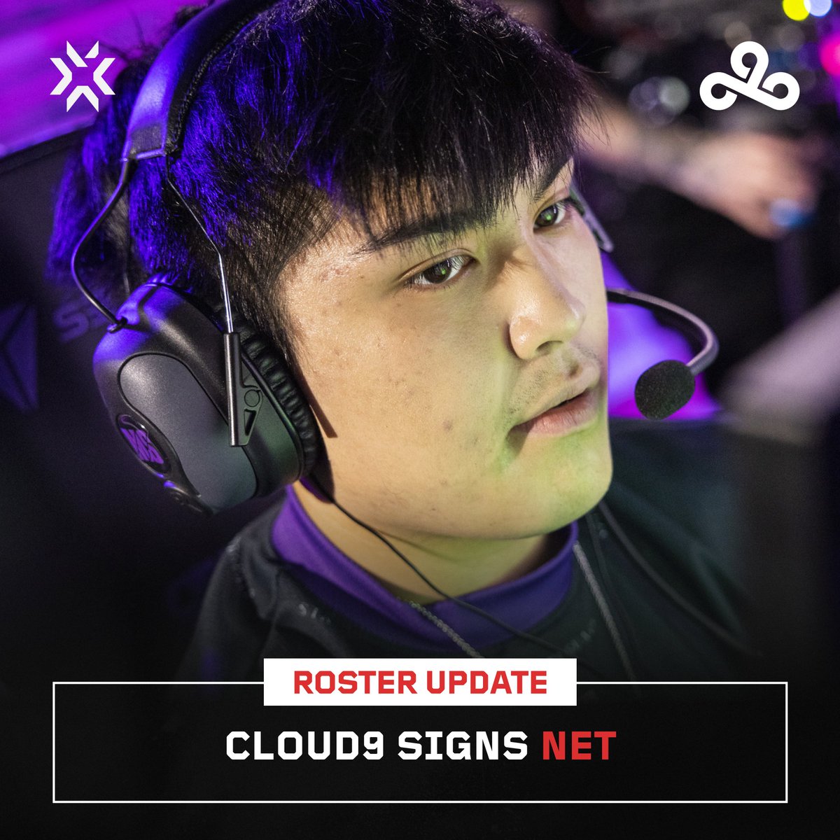ValorantEsports's tweet photo. neT joins Cloud9, completing their #VCT 2025 roster. https://t.co/UU39vG5h3y