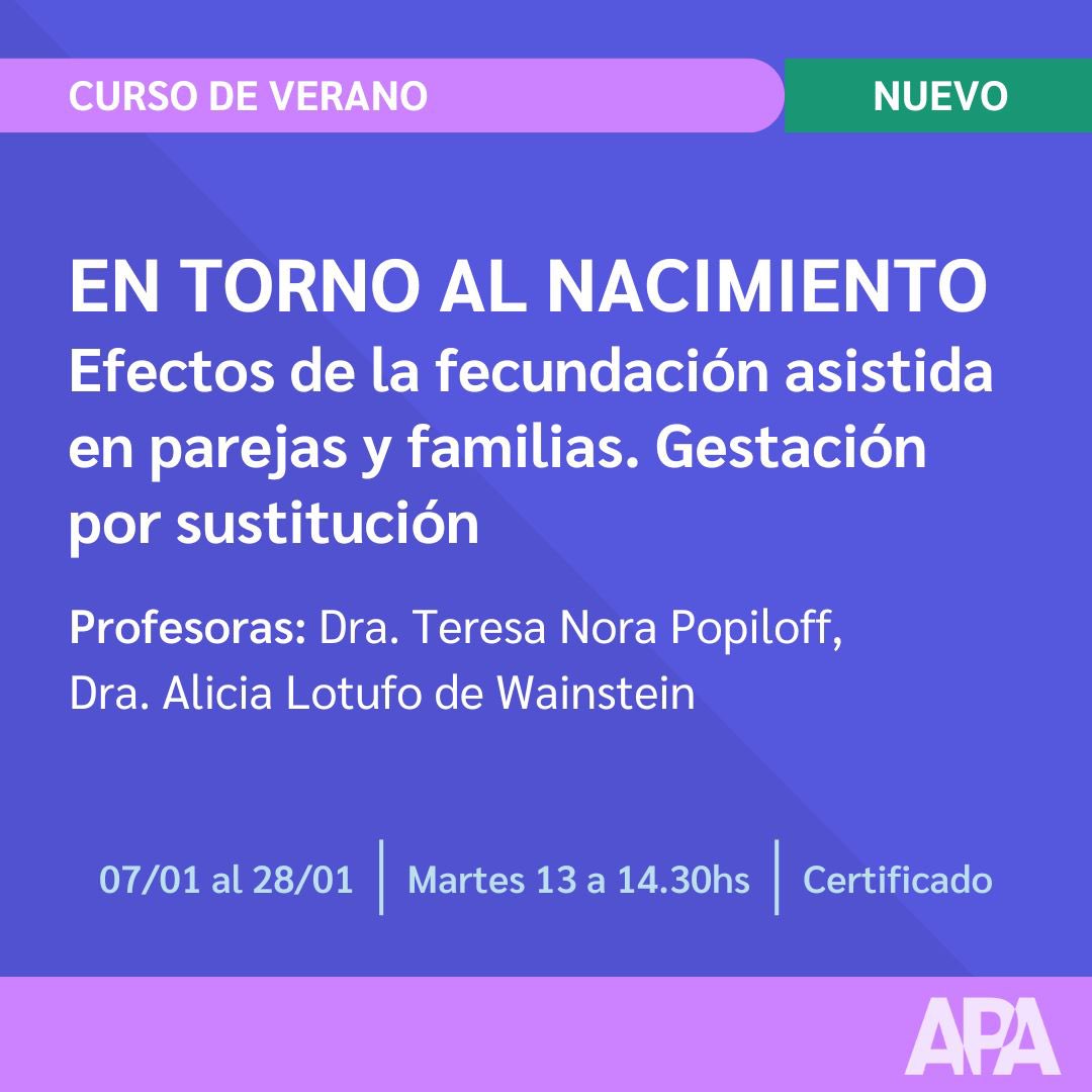 #Psicoanalisis #Cursosonline 
Toda la información: campusvirtual.apa.org.ar/Cursos-online/…