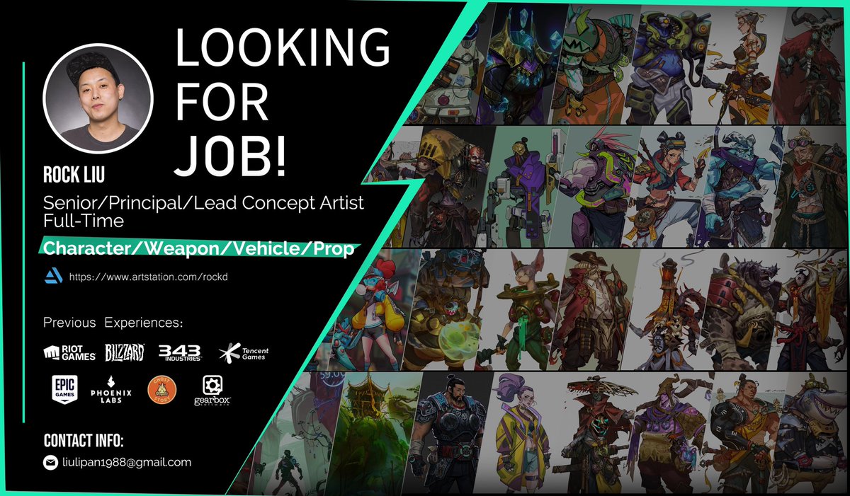 Yo guys，I am still looking for my next “home” as a Full-Time Sr/Principal Concept Artist.
Open to Onsite/Hybrid/Remote roles in Vancouver.
Please help me share，refer or comment below if you know any great opportunities！
Many thanks！
#opentowork 
#lookforjob
#conceptjob