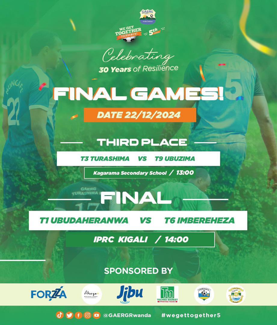 harerimana_tito's tweet photo. Kuri iki cyumweru, mu rwego rwo gusoza ubukangurambaga @GAERGRwanda imazemo amezi 2 bugamije kurwanya ihohotera rishingiye ku gitsina, kwirinda ibiyobyabwenge n'ibisindisha tubungabunga ubuzima bwo mu mutwe.
Ntimuzabure ku umukino wa Nyuma wa #WeGetTogether5 uzaba ku Cyumweru Tariki ya 22 Ukuboza 2024
#RwanyaIhohotera #IrindeIbiyobyabwenge #MentalHealth #TunyweLess