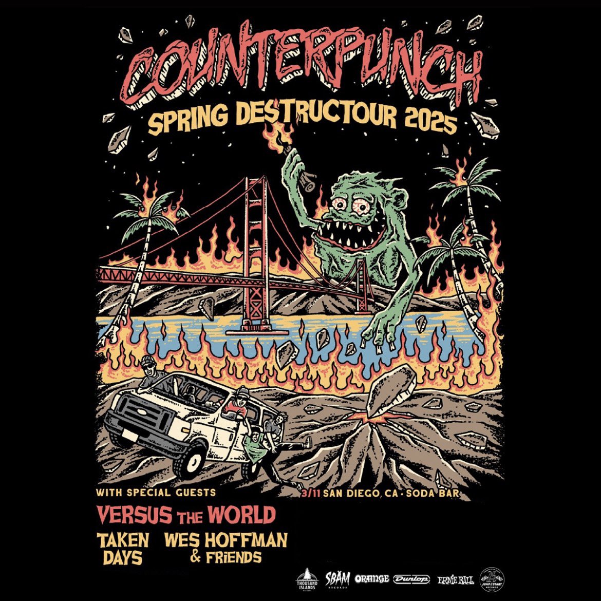 NEW SHOW – 3/11 @ Soda Bar – @Counterpunchrock w/ @VSTheWorld @Taken_Days @WesleyHoffman • Tickets On Sale NOW • 🎟: link.dice.fm/counterpunch25…