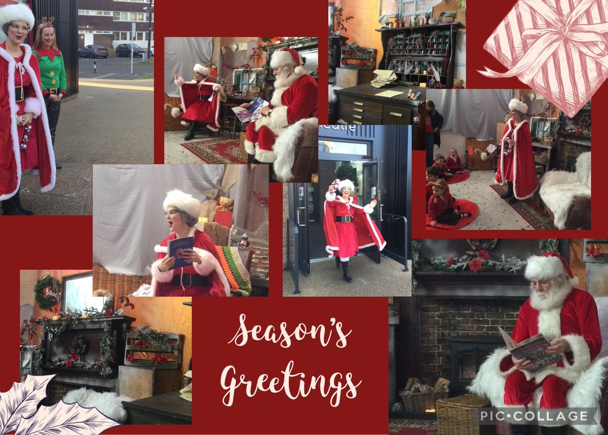 🎅🏻EYFS🎅🏻
Intent: Culture 
Today, our Nursery and Reception classes had a wonderful visit to ‘Storytime with Santa’ at Gosforth Civic Theatre. We loved sitting by the fire and listening to stories read to us by Santa and Mrs Claus. What a lovely end to our term! 🥰