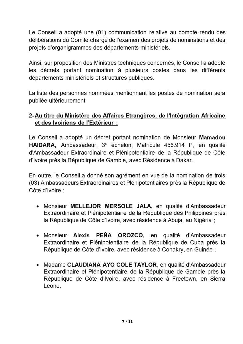 Porte-parolat GouvCI tweet media