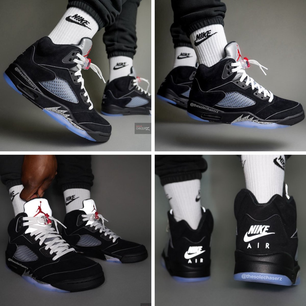 zSneakerHeadz's tweet photo. ON-FEET: 2025 “Black Metallic Reimagined” Air Jordan 5 🔦💥
Dropping on February 8th.

📸: @thesolechaserz https://t.co/qLLsxHUuNk