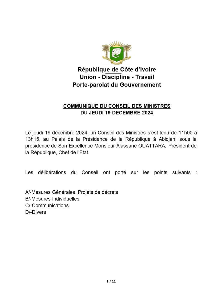 Porte-parolat GouvCI tweet media