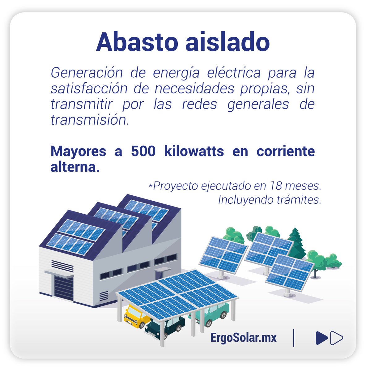 ErgoSolar's tweet photo. ¿Pagas más de $400 mil al mes de energía en tu recibo de CFE? Conoce las soluciones para tu industria. ⚡ 

Acércate y resolveremos tus dudas: https://t.co/BWCk5uHdZs 
#ErgoSolar #energiarentable #energiasolar #AhorroEnergetico #generaciondistribuida #abastoaislado #Industria https://t.co/LRCYvqaOZi