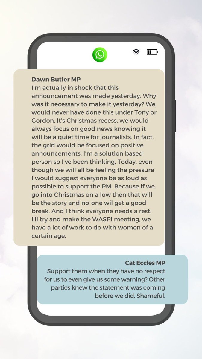 breeallegretti's tweet photo. Exc: Labour MPs confront Liz Kendall over WASPI devision in leaked WhatsApp messages.

They voice “shock”, suggest No 10 has failed to learn lessons from pensioners’ winter fuel cut, and seek legal advice the decision was based on.

“My integrity is worth more than this,” says one.

The scale of private anger is far greater than what we saw in the Commons this week:

https://t.co/tkbwB4w0ms