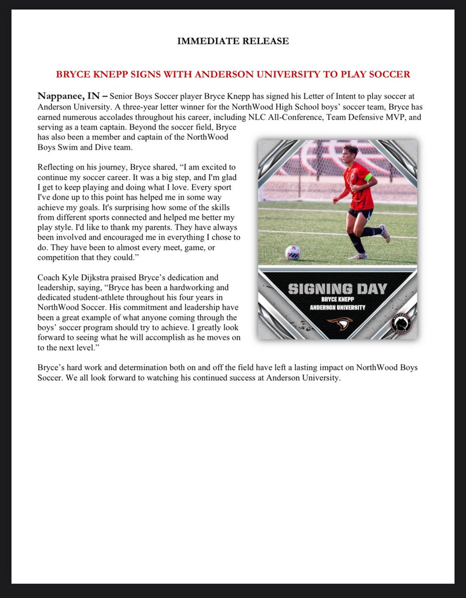 NorthWood Athletics tweet media