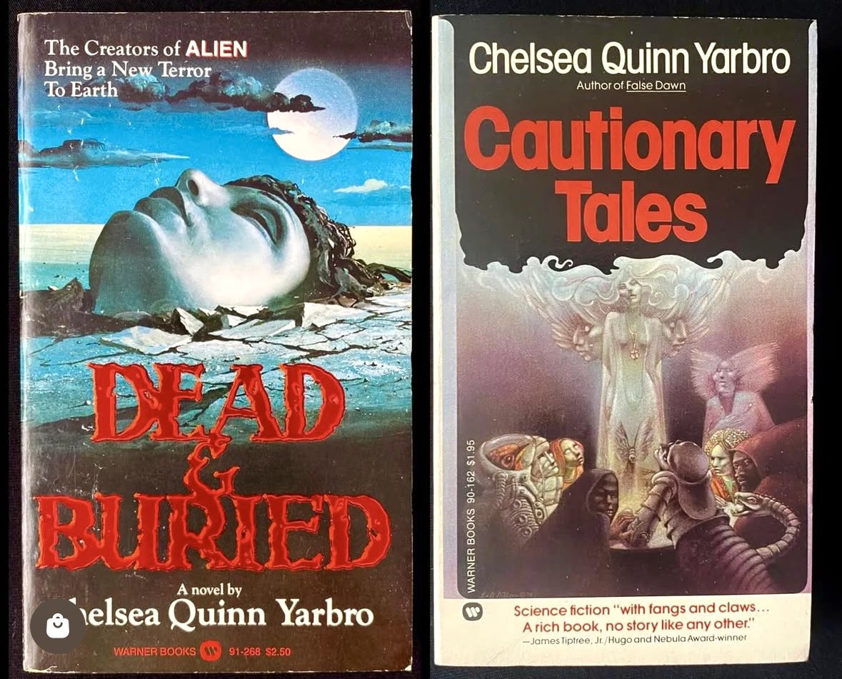 Alldatalostbook's tweet photo. Two from Chelsea, lovely short story collection and the novelisation for Gary Sherman’s superb Dead and Buried, eye popping stuff 👁️ 💉 

https://t.co/yv8plVaAQT

#alldatalostbooks #paperbackhorror #horror #horrorbooks #horrorbookstore #chelseaquinnyarbro https://t.co/Q41jNS5zMn