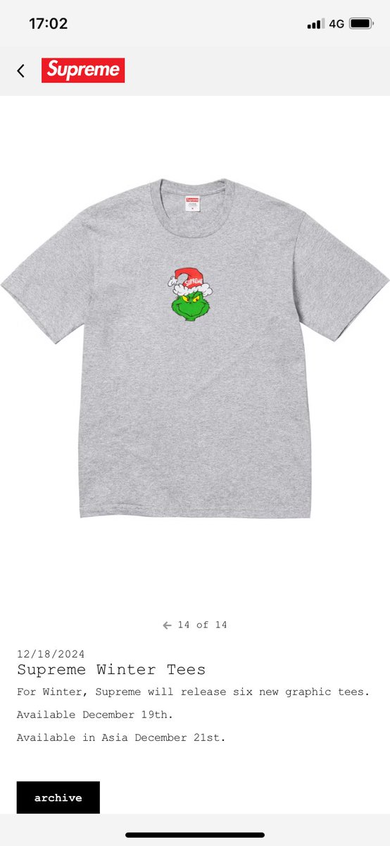 wanganusamin's tweet photo. 今週土曜日発売のシュプリームのウィンターTee、BOX LOGOやケイトモスがない・・・楽しみにしてたのに😢
けどイエローのクレストTeeに惹かれる🤔 https://t.co/PBhKdm3U3H