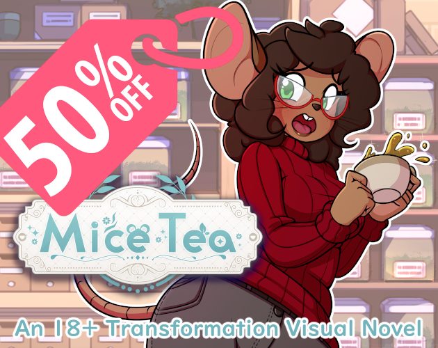 cinswitch's tweet photo. Mice Tea is 50% off at both Steam and Itch!  

Check it out at the highest discount we've ever offered! If you buy on Itch, you'll receive a Steam key and the Android version as well.  

Downloads below: https://t.co/DkgWvVnzXo