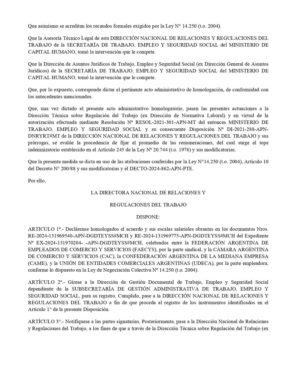 asa1301's tweet photo. 📣Homologación acuerdo paritario noviembre/diciembre 2024. #Comercio #empleadodecomercio #faecys https://t.co/r1OtVcihkW