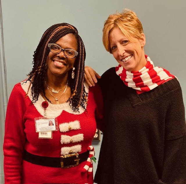 Shenise Stewart, EC Finance Manager--a true gem on our team! Shenise keeps us focused and spreads happiness throughout the office every day. And look at that festive holiday spirit with the candy cane bling. That's fire. 🧨