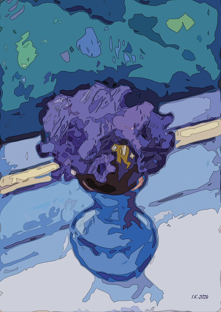 i_kolisnyk's tweet photo. #oilpainting #artprints #flowers #cornflowers #bluevase #windowsill #Ukraine #UkrainianArtists My art print 'Cornflowers on the Windowsill [d]' after my original painting. Buy it on https://t.co/LM6pXQ1yJw https://t.co/q6CaJXGYrs
