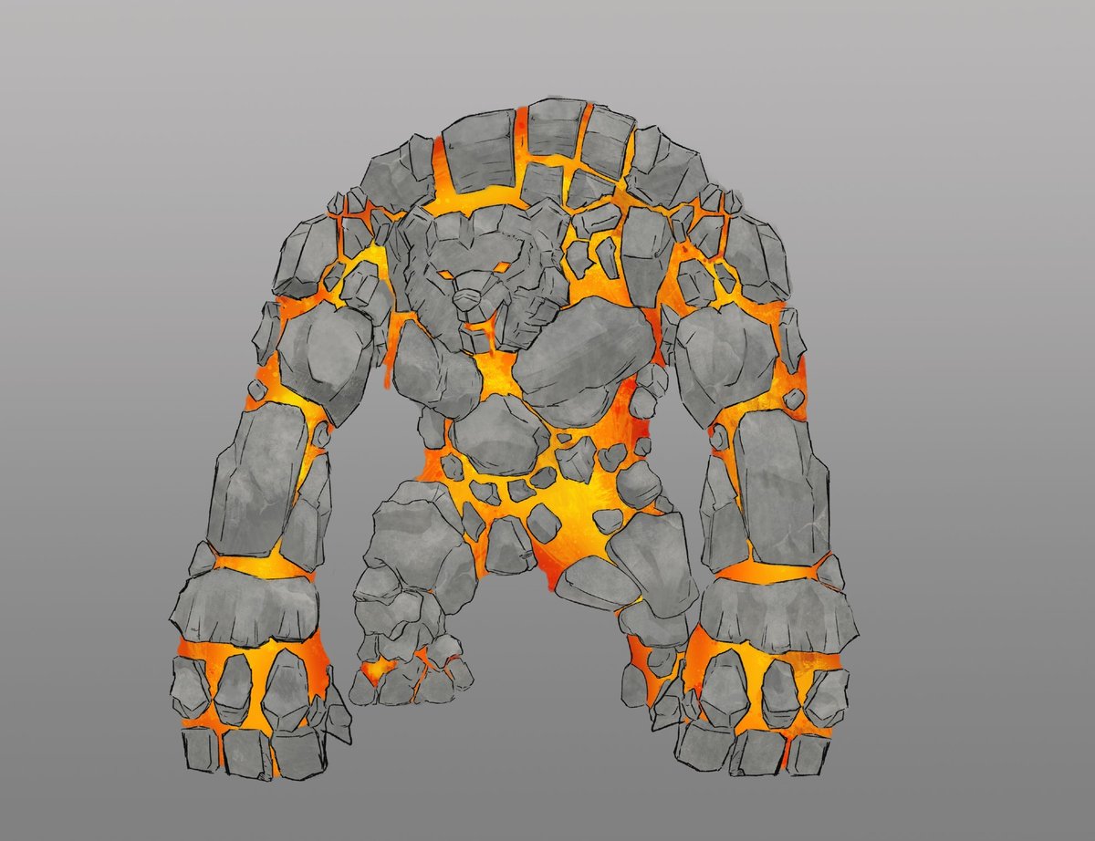 Claudyartt's tweet photo. Magma bear design idea for a game 

#Commission #GameArt #commsopen #Animals https://t.co/TSi7TyujR5