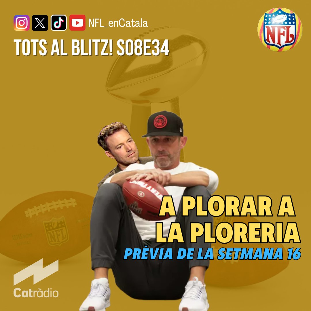 NFL_enCatala's tweet photo. 🏈👉 Tots al Blitz! S08E32 👈🏈
🥲 Queda poc per decidir als PO, i alguns equips ja comencen a plorar per la seva temporada. 🏈
✅ Fem la previa de la jornada 16, i probabilitats de PO
🔮 I el Pick'em!
Links al següent missatge (👇)
#NFLcat https://t.co/R6vH0EFftq