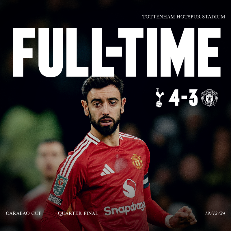 ManUtd's tweet photo. ⏹️ We exit the #CarabaoCup.

#MUFC