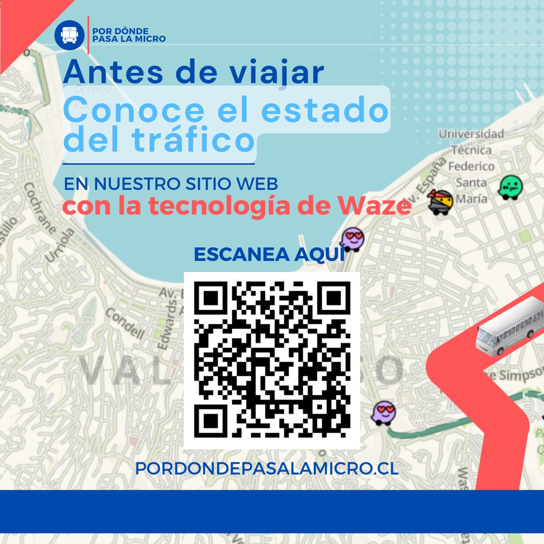 PdplmV's tweet photo. Conoce el estado del #trafico en #Valparaiso antes de viajar con el visor de Waze y planifica tu viaje en #TransportePublico para optimizar tu tiempo
Utiliza el visor en:
https://t.co/FtozGSHW45 https://t.co/y1Aa38c9K7