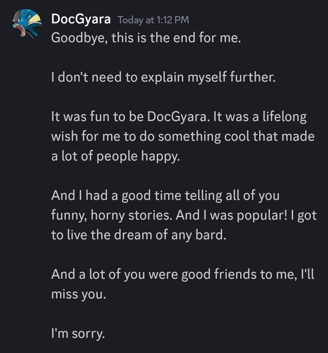 DocGyara - Upgraded to Demigod (@docgyara) on Twitter photo Farewell. Farewell.