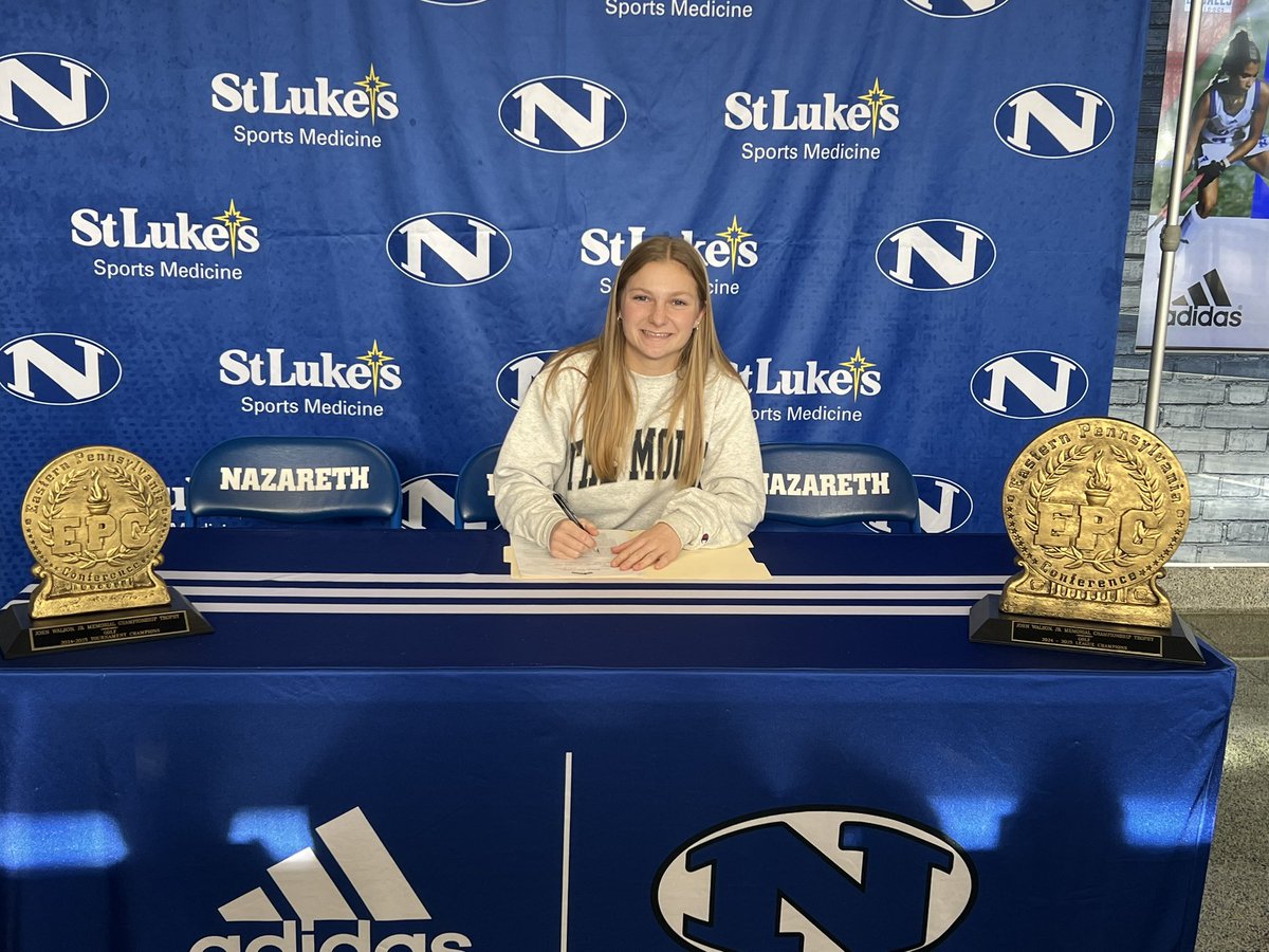 NAHSBlueEagles's tweet photo. Congratulations Camryn Hoff who signed her National Letter of Intent to continue her academic &amp; golf career at Mount St. Mary’s University! Hard work pays off yet again! #NazarethProud #GoBlueEagles https://t.co/c3qdg5P84O