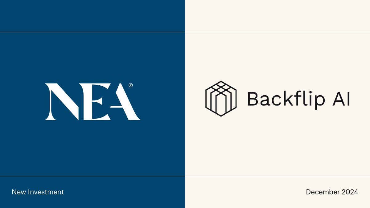 NEA (@nea) on Twitter photo 🚀 Congratulations, <a href="/BackflipAI/">Backflip AI</a>--$30M raised for foundational 3D AI model that gives everyone the power to go from ideas to reality.
NEA's <a href="/lilatretikov/">Lila Tretikov</a>, <a href="/gregmatter/">Greg Papadopoulos</a>, <a href="/maddiehfaulkner/">Madison Faulkner</a>, & <a href="/jamesekaplan/">James Kaplan</a> detail our excitement around working with <a href="/Greg_Forged/">Greg Mark</a>, <a href="/dbenny12/">David Benhaim</a> & the 🚀 Congratulations, <a href="/BackflipAI/">Backflip AI</a>--$30M raised for foundational 3D AI model that gives everyone the power to go from ideas to reality.
NEA's <a href="/lilatretikov/">Lila Tretikov</a>, <a href="/gregmatter/">Greg Papadopoulos</a>, <a href="/maddiehfaulkner/">Madison Faulkner</a>, & <a href="/jamesekaplan/">James Kaplan</a> detail our excitement around working with <a href="/Greg_Forged/">Greg Mark</a>, <a href="/dbenny12/">David Benhaim</a> & the