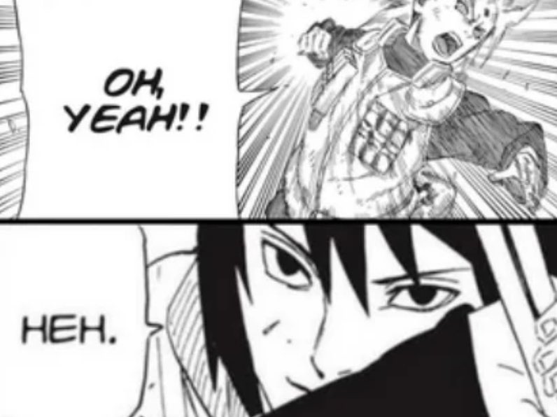 WeddaxX's tweet photo. Sasusaku Shippers will bring up this smirk as if Sasuke didn’t Say this to Sakura right after 💀 #Sasusaku https://t.co/BOZbiId1bx