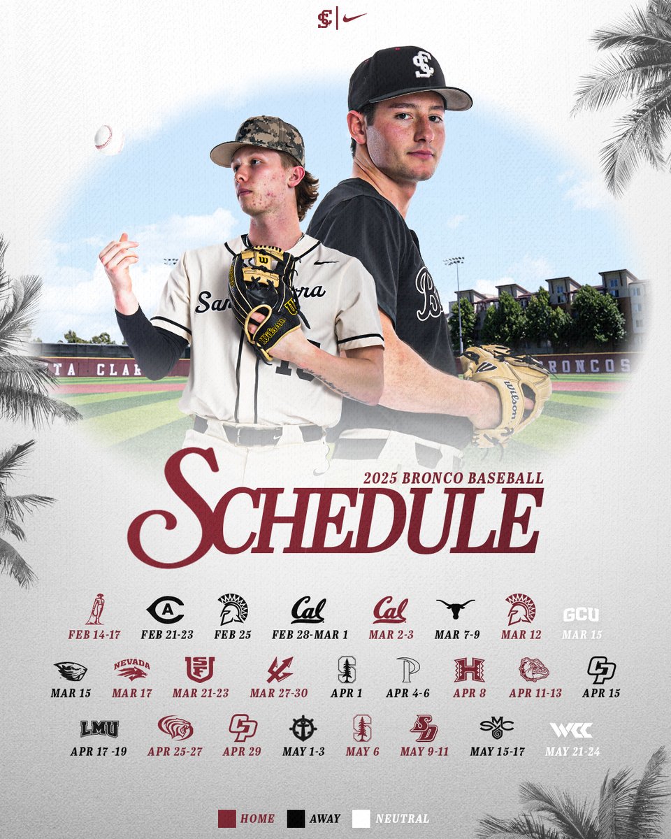 SCU_Baseball's tweet photo. 𝐓𝐡𝐞 𝟐𝟎𝟐𝟓 𝐁𝐫𝐨𝐧𝐜𝐨 𝐁𝐚𝐬𝐞𝐛𝐚𝐥𝐥 𝐒𝐜𝐡𝐞𝐝𝐮𝐥𝐞 ⚾ 
 
The full breakdown 📰 ⤵️
https://t.co/oRntI31JMg

🎟️ 🔗 ⤵️ 
https://t.co/R5le7Qi7nP

#StampedeTogether | #BroncoBoys https://t.co/MatY6bFYRd