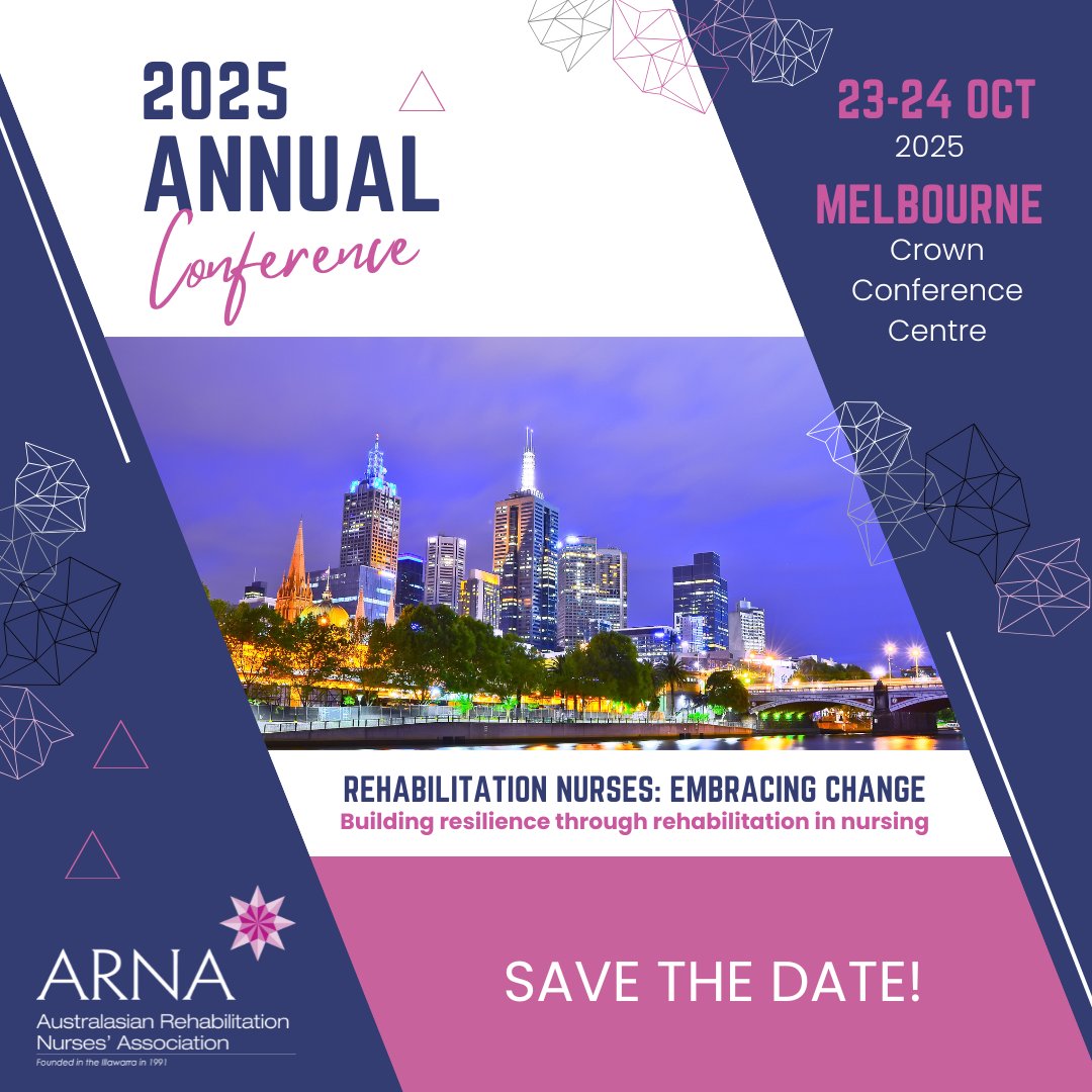 Save the date!

ARNA is pleased to announce our 34th Annual Conference!

It will be held at Crown Conference Centre in Melbourne on 23-24 October 2025.

Abstract submissions &amp; registrations will open early 2025 so keep an eye on your inbox for more information in the new year