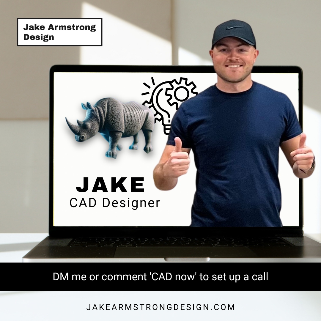 jakemancnc's tweet image. 💻 Hi, I&apos;m Jake—Your Expert in CAD Design! 

🦏 I turn concepts into designs with advanced CAD techniques.

DM or comment &apos;CAD now&apos; to arrange a call and kickstart your project with me!

🌐 jakearmstrongdesign.com

#JakeArmstrongDesign #CADDesigner #3DModeling