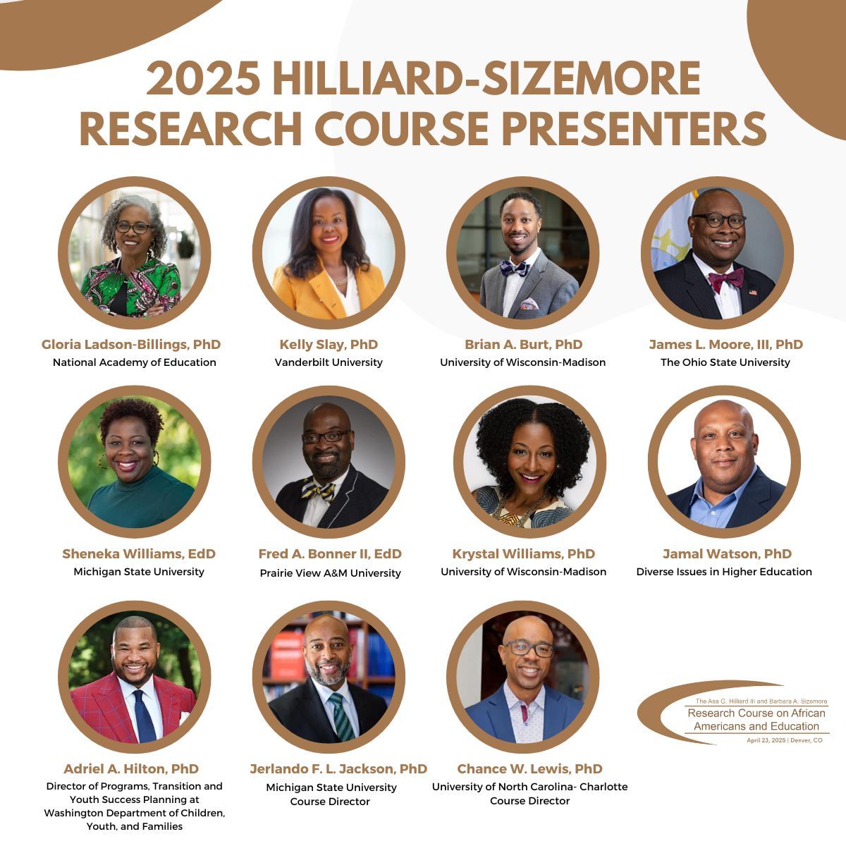 Early career scholars and advanced graduate students will learn from this extraordinary group at the 2025 Hilliard-Sizemore Research Course. 

Registration is open until January 31, 2025! 

Join us: orgdislab.com/hilliard-sizem…