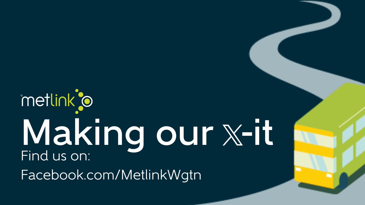 metlinkwgtn's tweet photo. X it's over 👋 

This channel is no longer active. Stay connected with us on Facebook. For any future questions or queries please contact: 
📧 info@gw.govt.nz
📞 0800 801 700 https://t.co/1pUuDKDRip