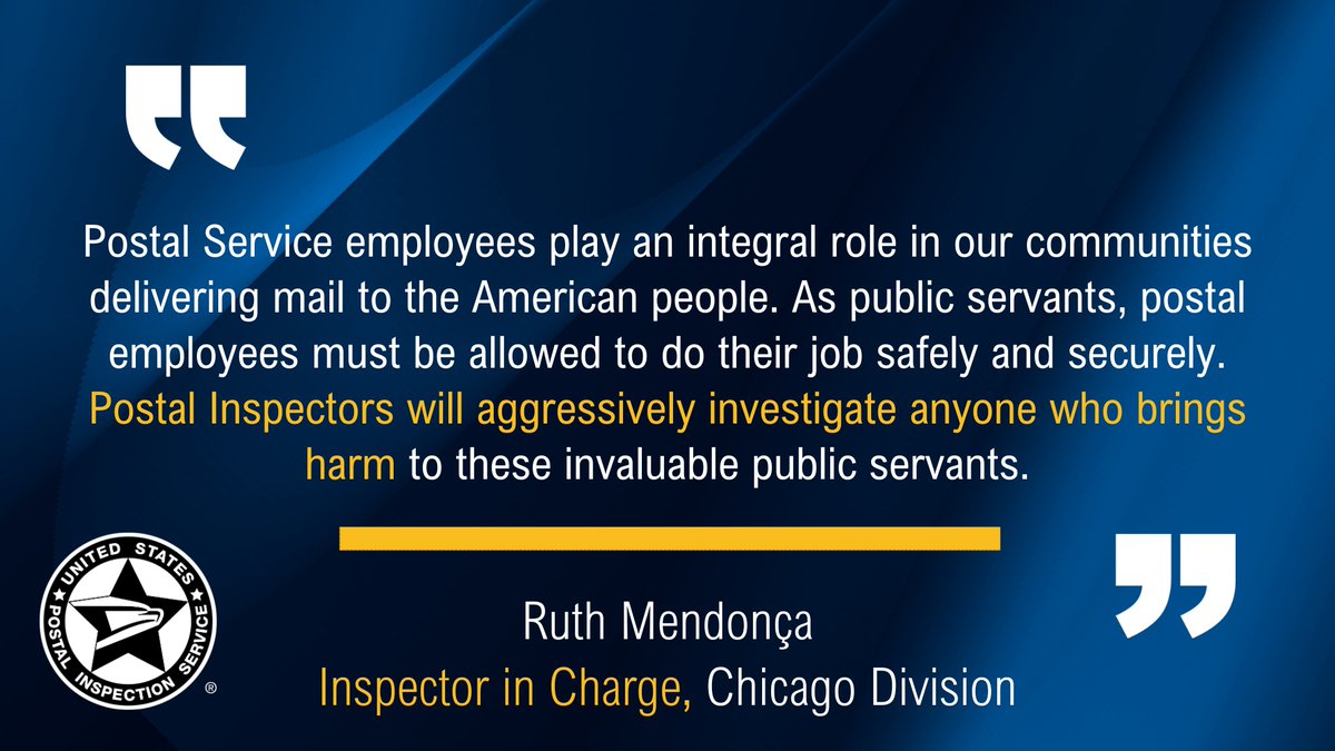 SENTENCED: St. Louis man sentenced to over 21 years in prison for the armed robbery of 3 postal workers as part of a conspiracy to steal checks from the mail.
uspis.gov/news