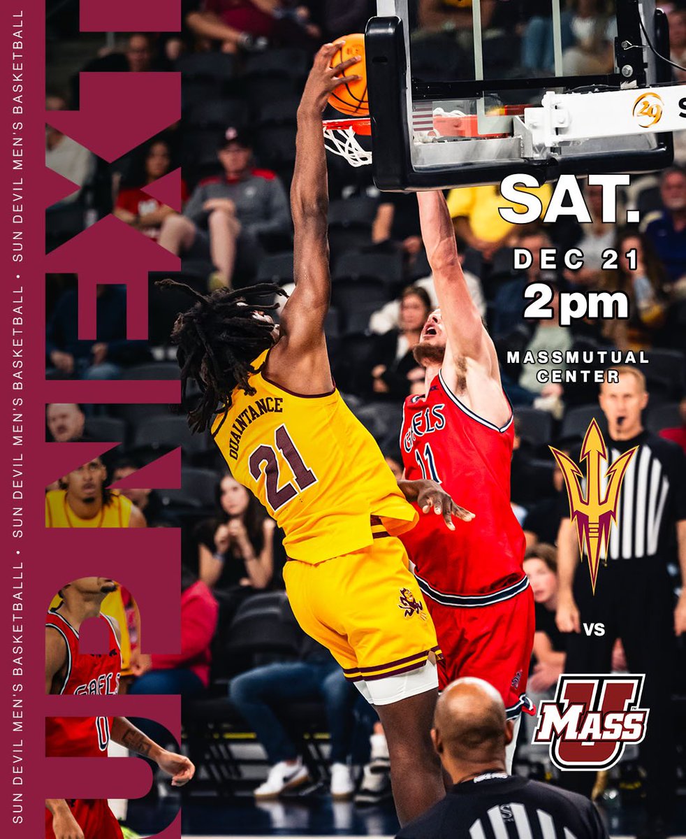 Moving on to Massachusetts 🧳

<a href="/SunDevilHoops/">Sun Devil MBB</a> will take on UMass on Saturday at the 2024 MGM Springfield Basketball Hall of Fame Classic 😈